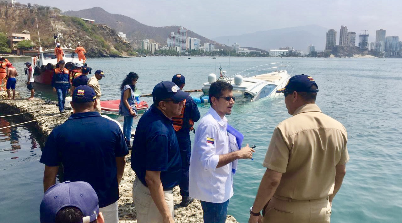 Dimar activa controles de seguridad ante siniestro de embarcación en Santa Marta