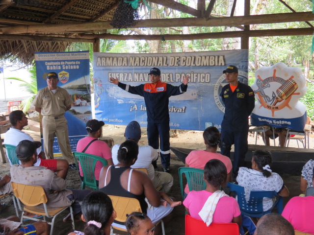 Capitanía de Puerto de Bahía Solano realizó campaña sensibilización con la comunidad de Playa Potes