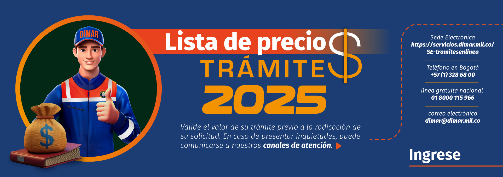 Lista de precios - Trámites 2025