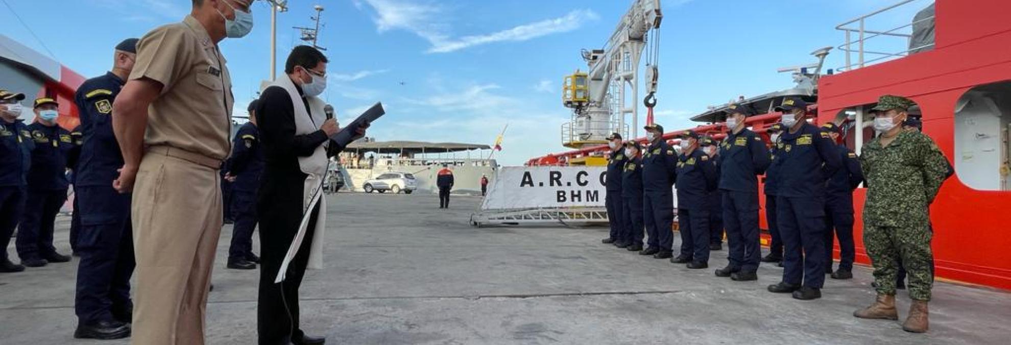 Zarpó buque ARC "Caribe" con más de 100 toneladas de ayudas para San Andrés y Providencia