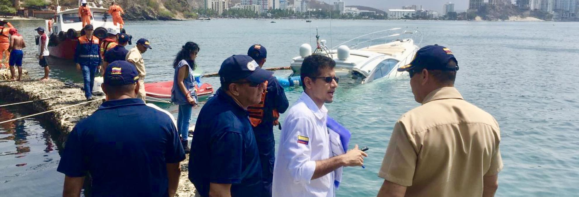 Dimar activa controles de seguridad ante siniestro de embarcación en Santa Marta