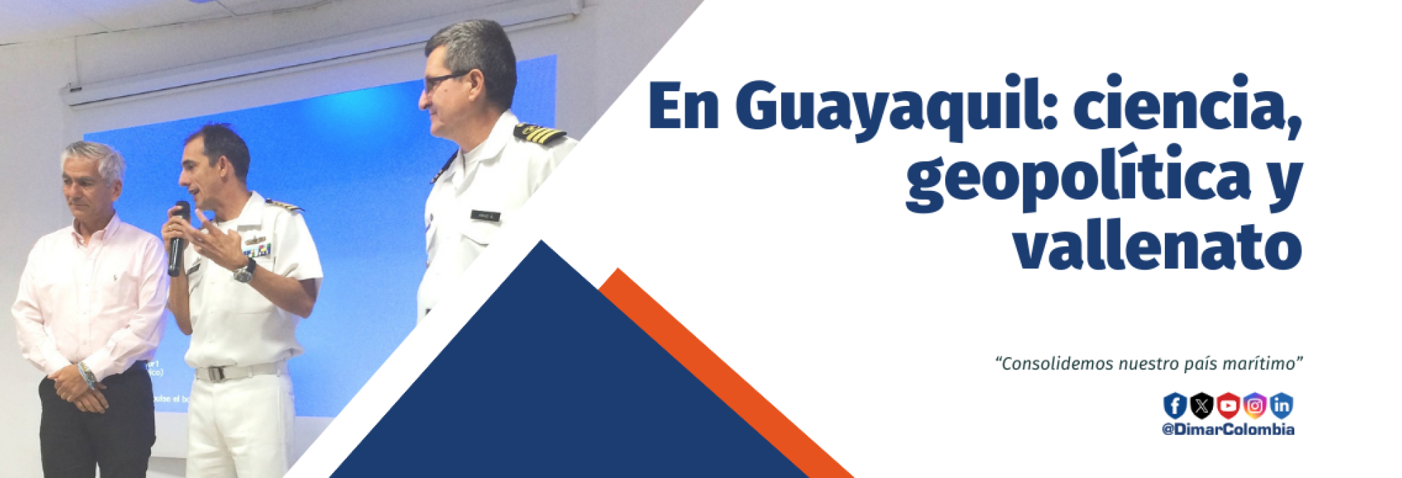 Al centro, el Capitán de Fragata Gabriel Abad Neuner, coordinador técnico científico del Instituto Antártico. A la derecha, el C